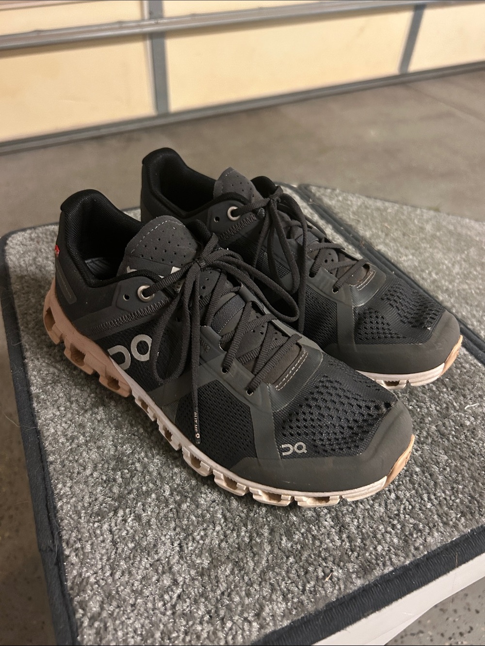 On Running Women’s Black and Tan Cloudventure Trail Shoes